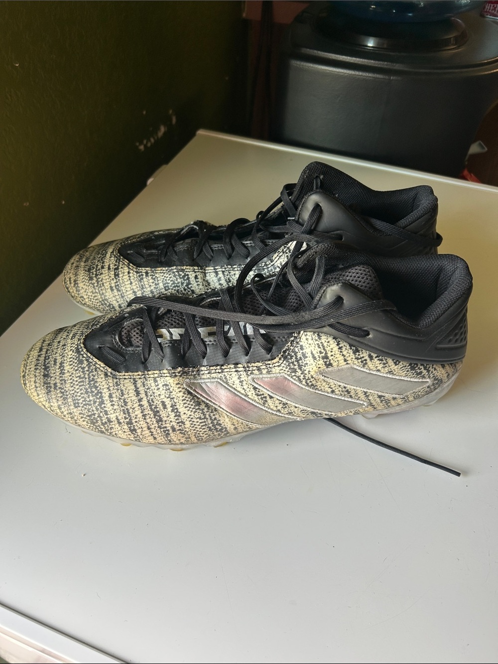 adidas Men’s Black and Beige Knit Soccer Sneakers